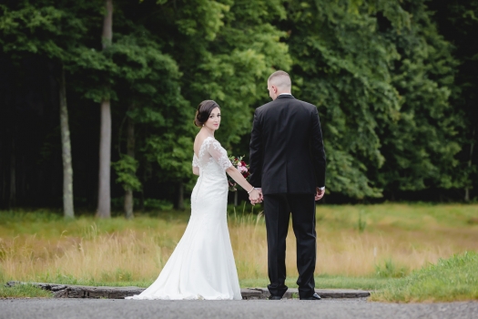 Bride and Groom at Pete Dye Golf Club Wedding
