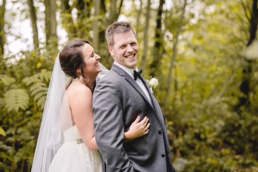 Bride &amp; Groom at West Overton Barn
