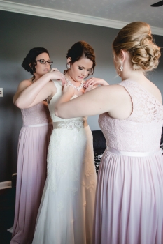 Bride Getting Ready for Backyard Wedding in Kennedy Township