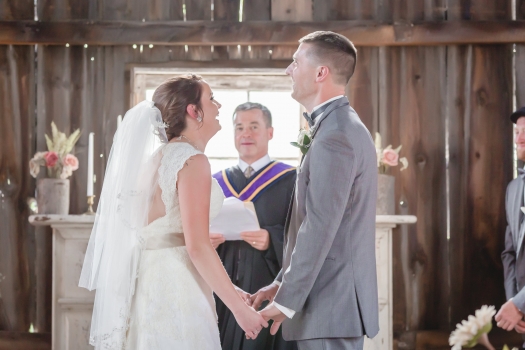 Wedding Ceremony at a Backyard Barn in Kennedy Township