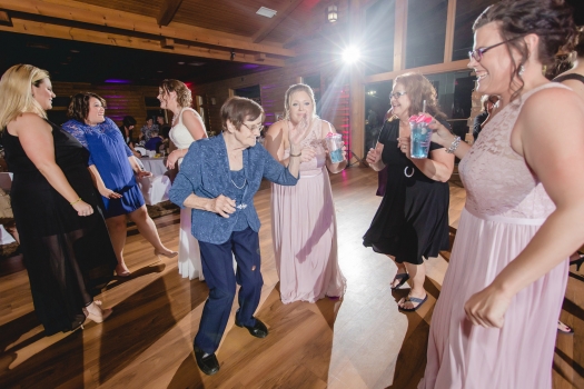Grandma Dancing at Wedding Reception at The Mayernik Center