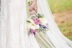 Bride with Bouquet at Richland Township Community Barn