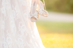 Bride's Shoes at Richland Township Community Barn