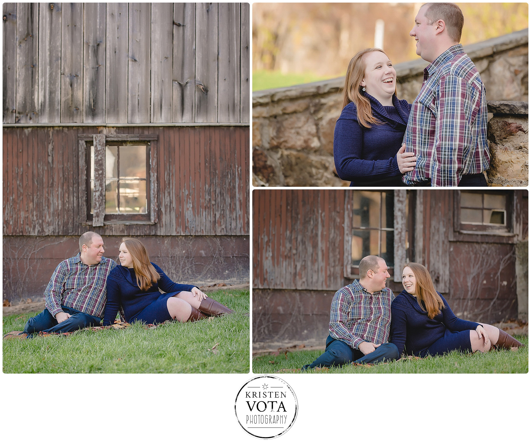 Fall engagement photos at Hartwood Acres barn near Pittsburgh
