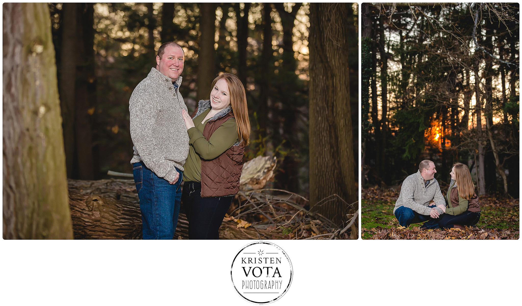 Fall engagement photos at Hartwood Acres near Pittsburgh