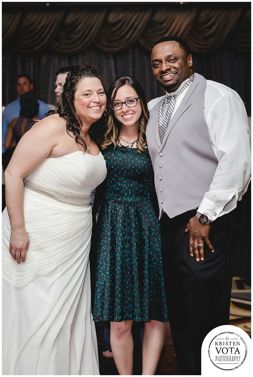 Bride & groom with Pittsburgh photographer at Hilton Garden Inn Southpointe Pittsburgh wedding
