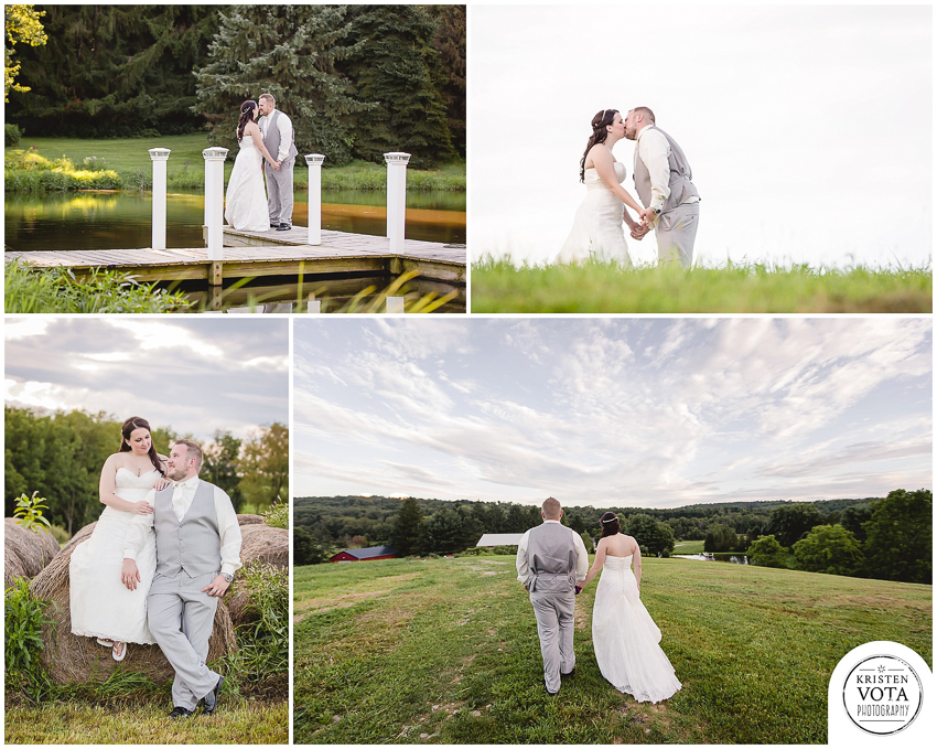 Happy newlyweds at Shady Elms Farm outside of Pittsburgh, PA