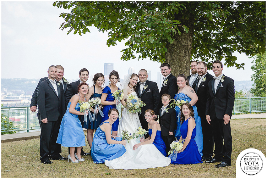 Wedding party at the West End Overlook in Pittsburgh, PA
