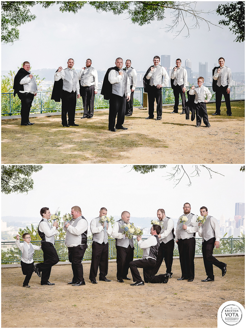 Groomsmen at the West End Overlook in Pittsburgh, PA