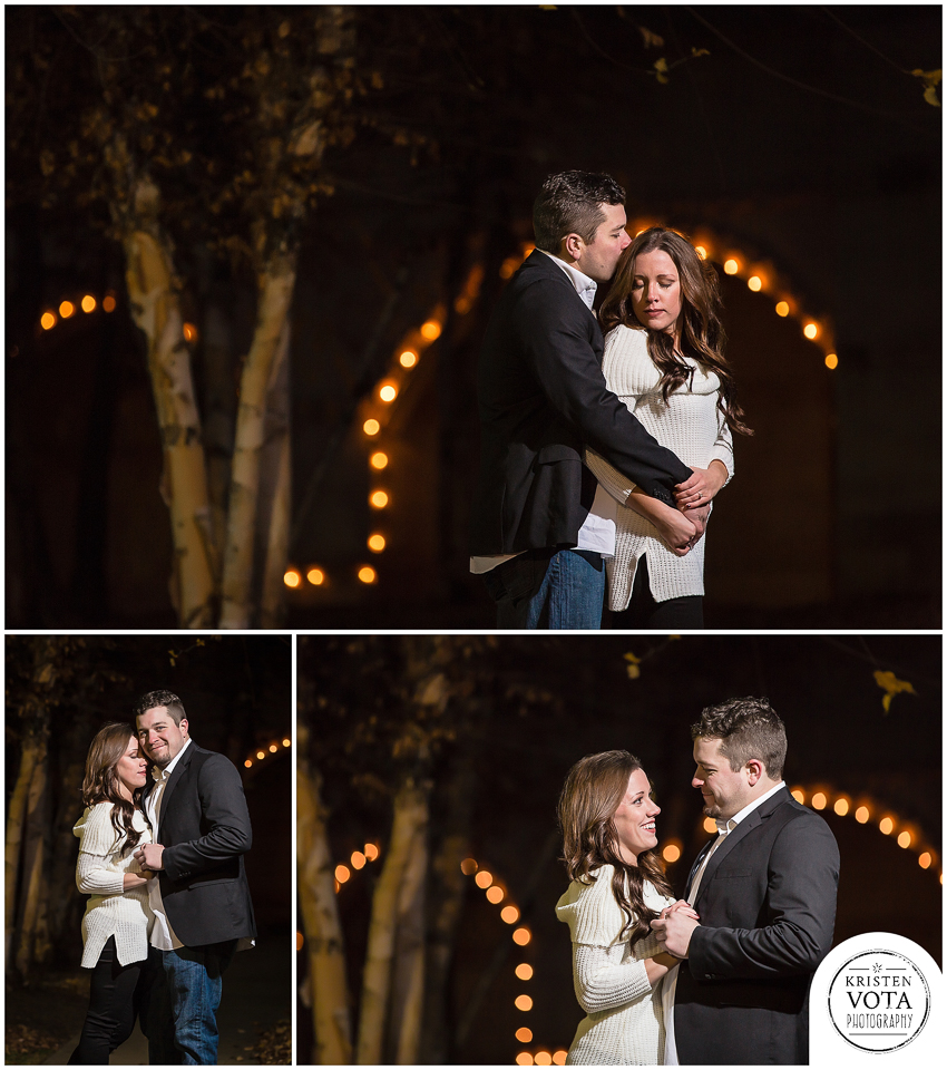 Newly engaged couple during their downtown Pittsburgh engagement session