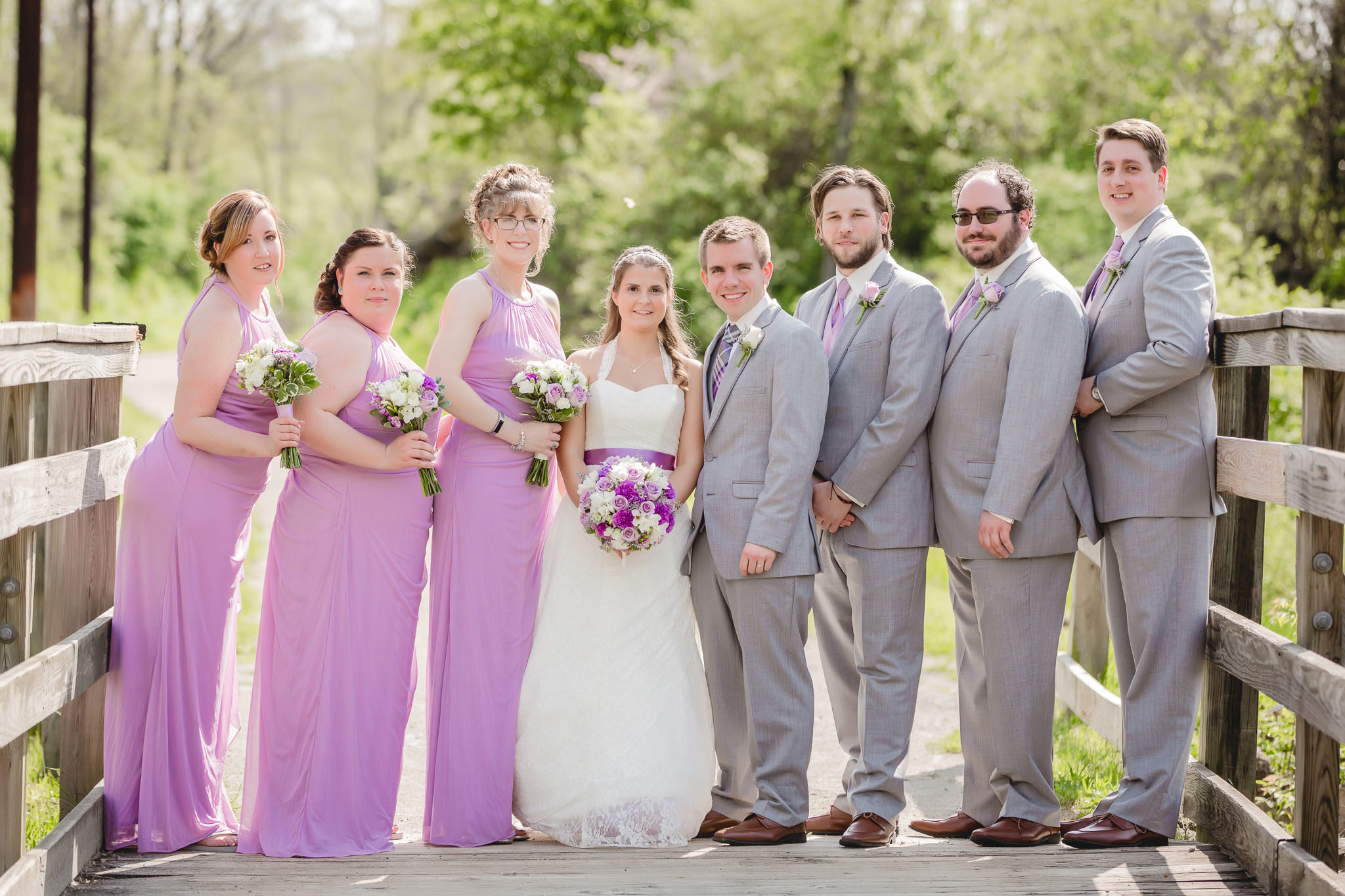 Bridal party on the Montour Trail in Robinson Township