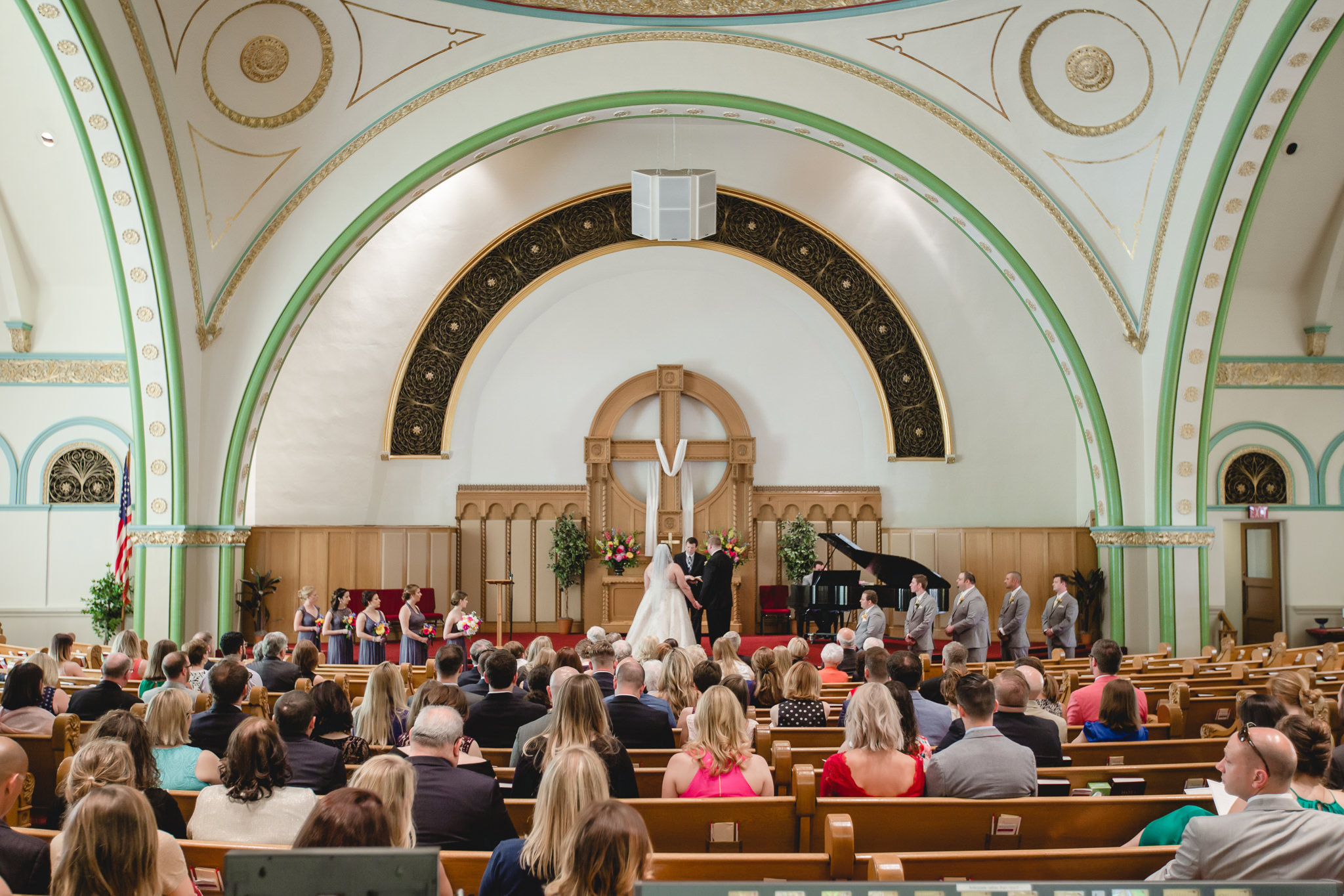 Wedding ceremony at Bellefield Presbyterian in Pittsburgh