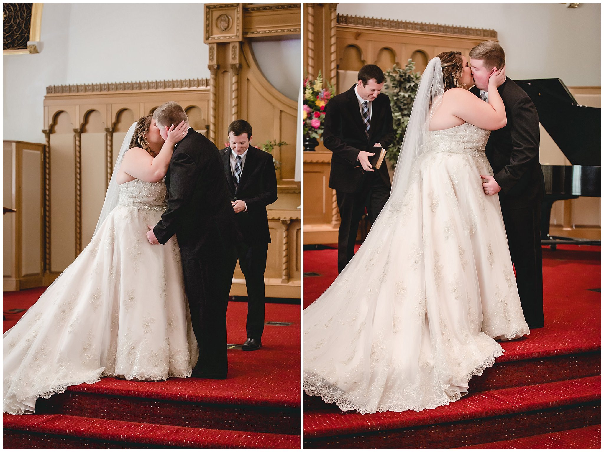 First kiss at Bellefield Presbyterian in Pittsburgh