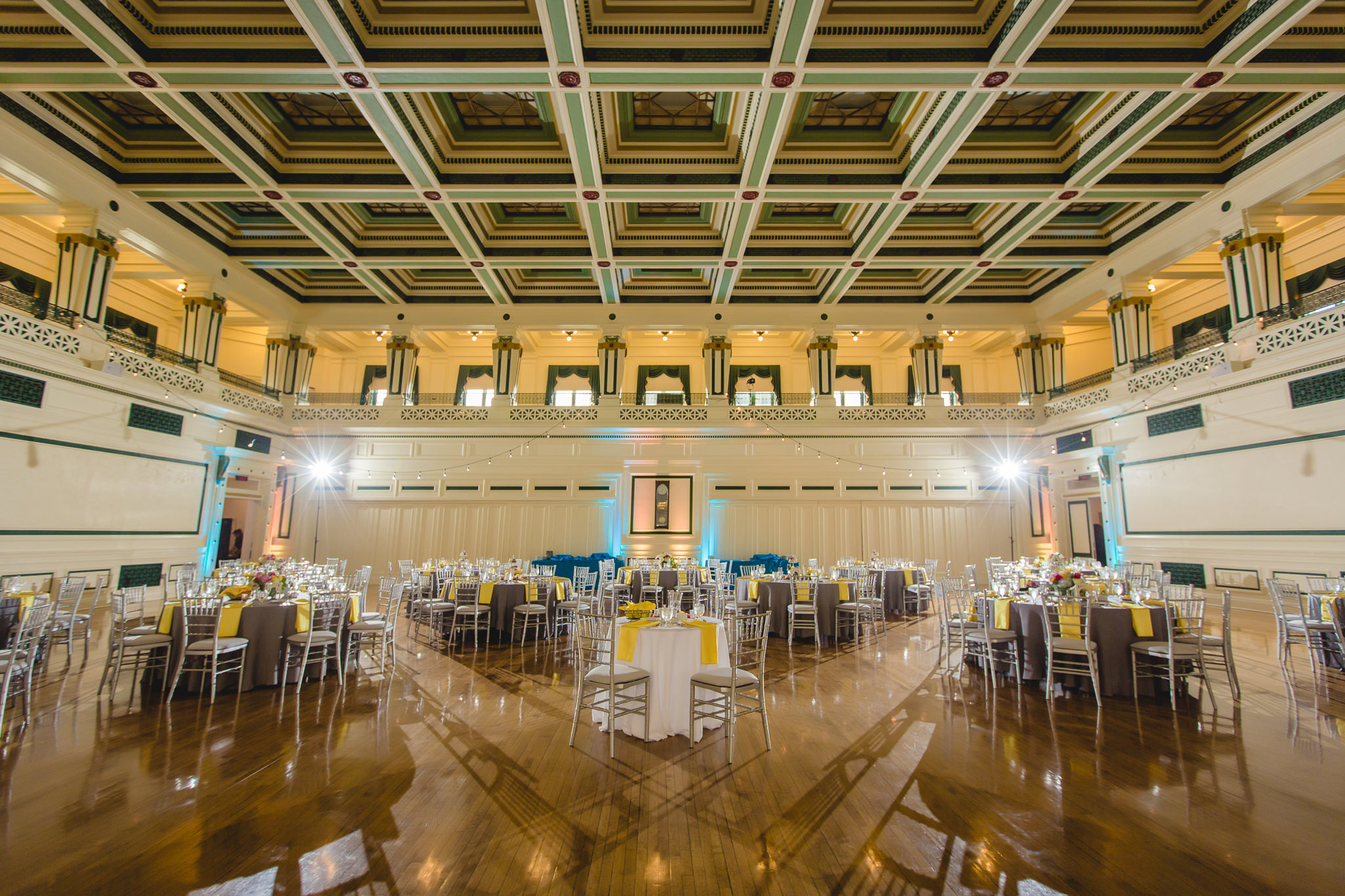 Wedding reception at Soldiers & Sailors Memorial hall in Pittsburgh