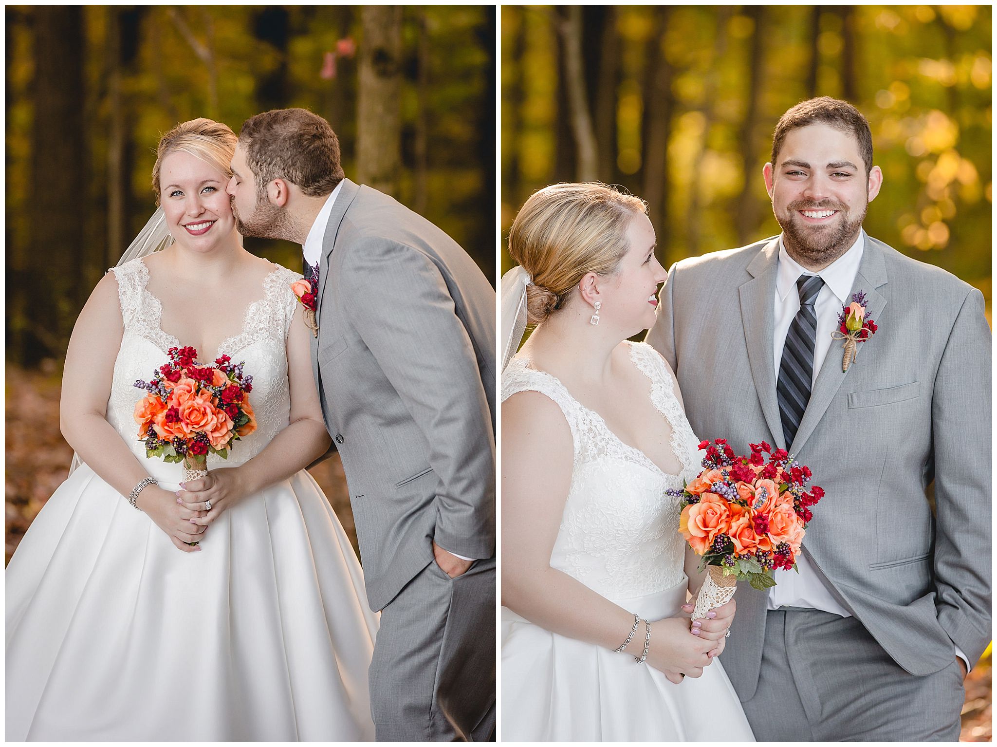 Bride and groom portraits at the Barn at Soergel Hollow