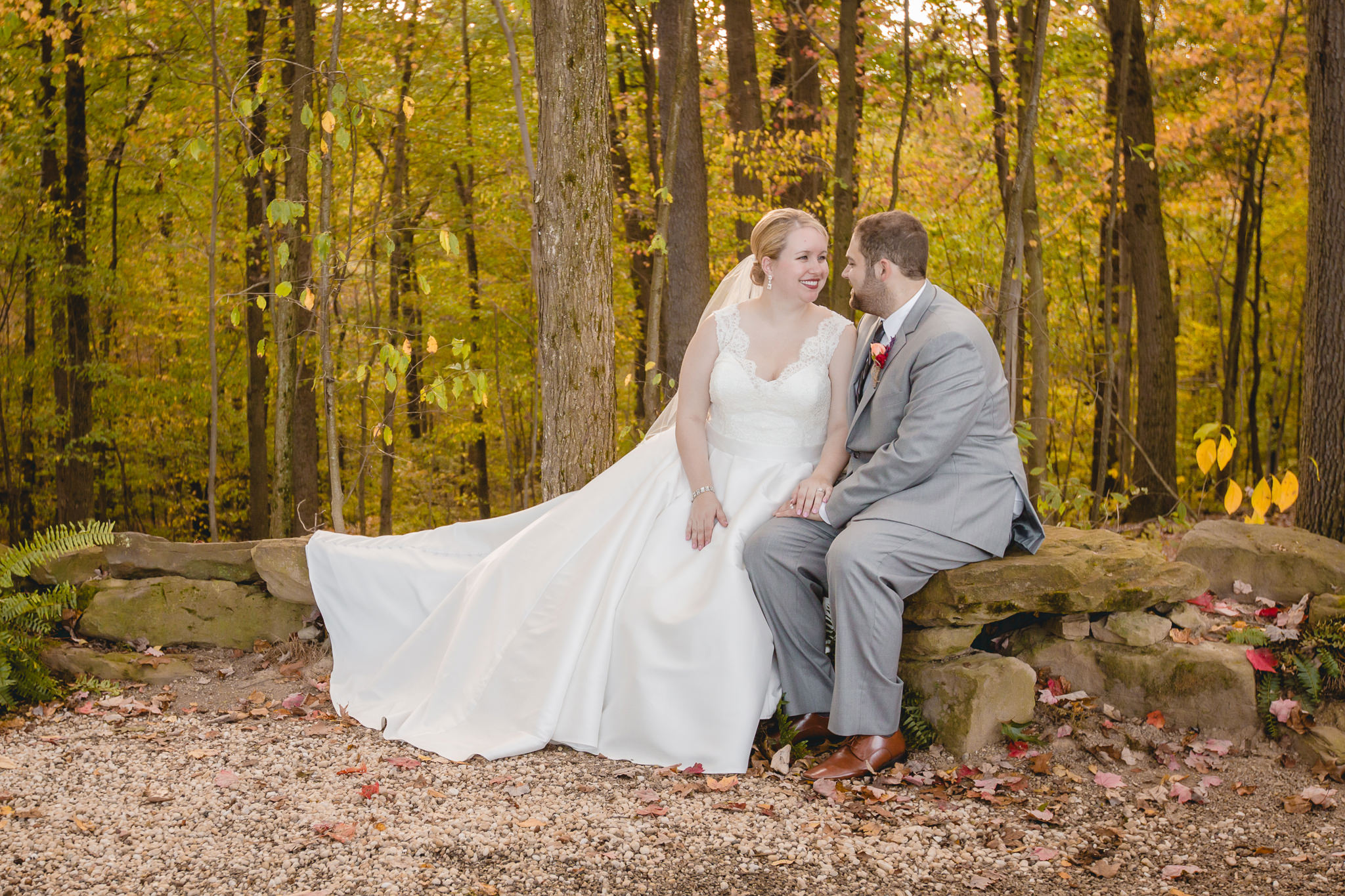 Rustic woodsy wedding portraits at the Barn at Soergel Hollow