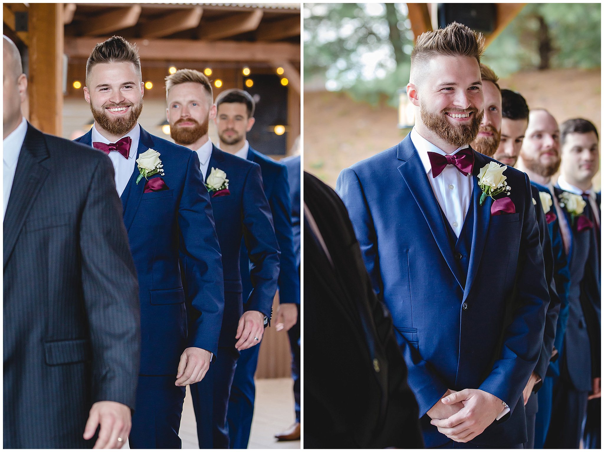 Groom enters his wedding ceremony at the Chadwick