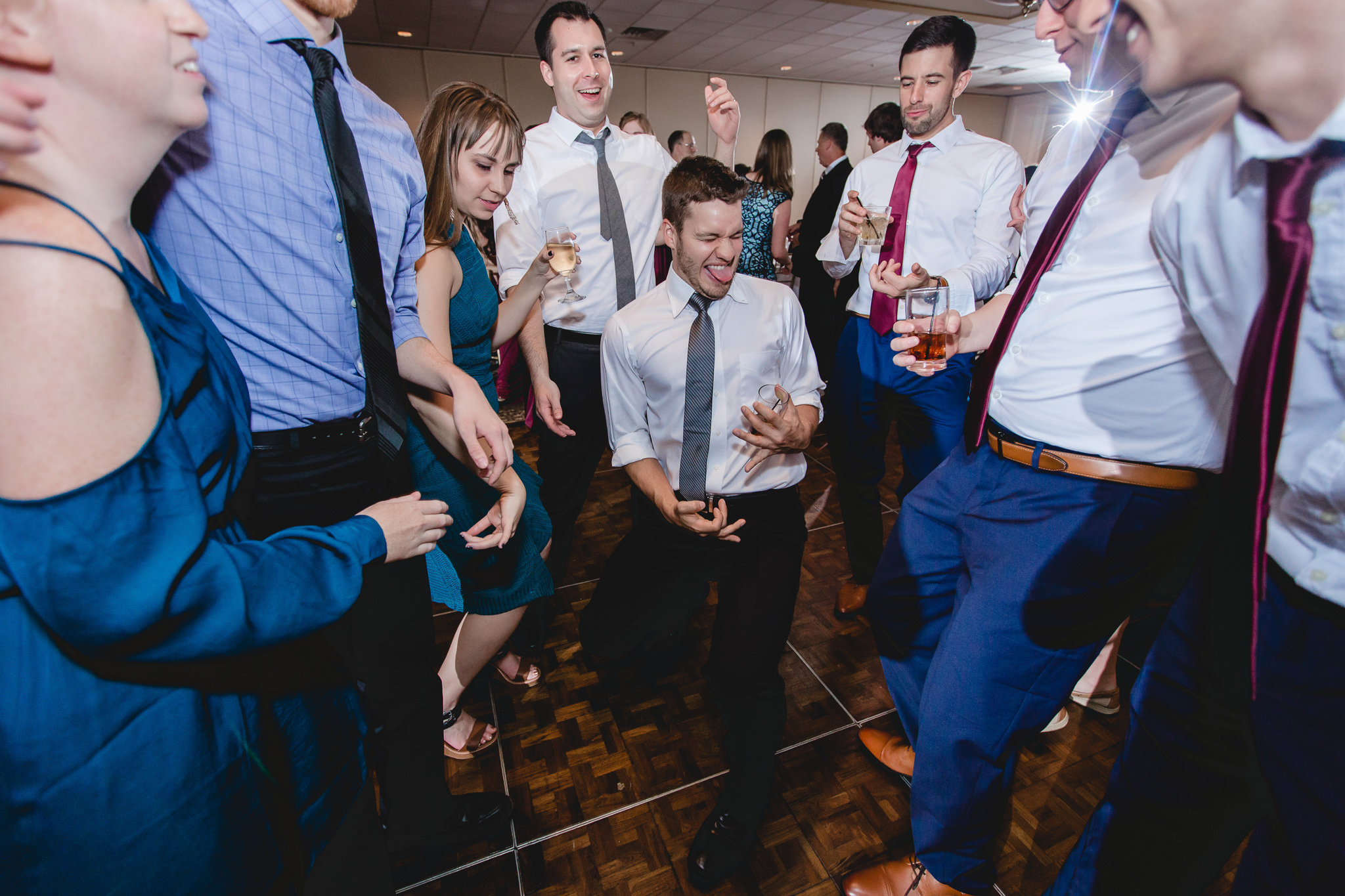 Guests on the dancefloor at a Chadwick wedding