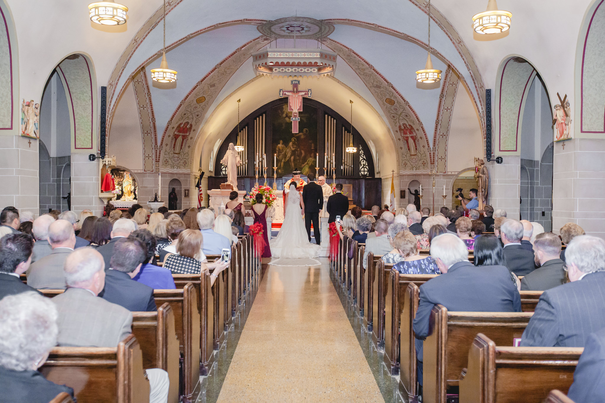 Wedding ceremony at St. John the Baptist in Monaca near Pittsburgh, PA