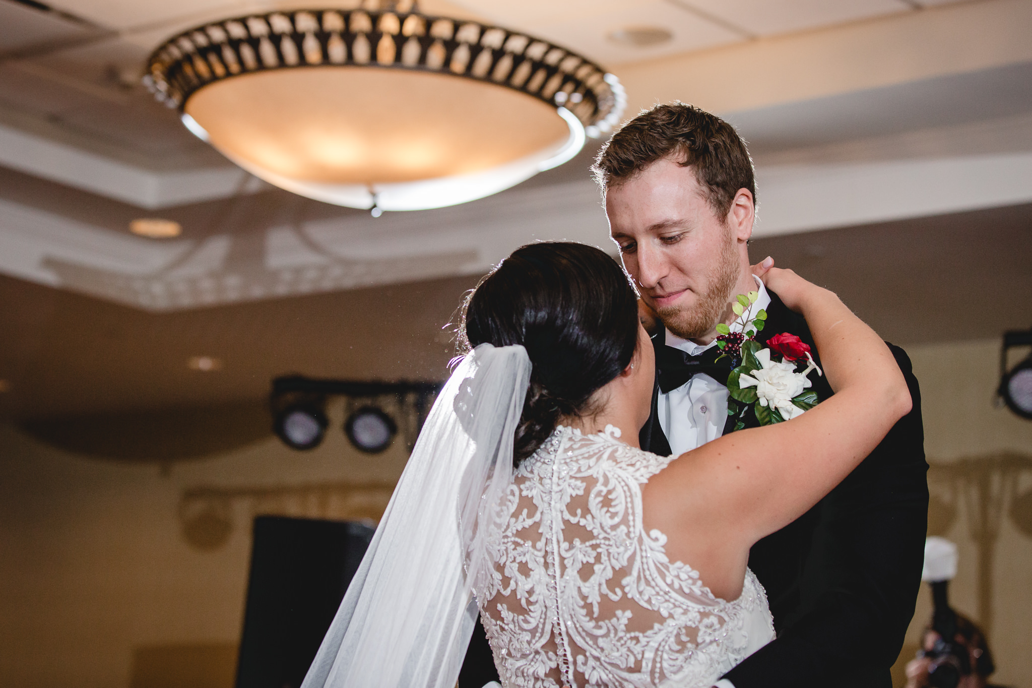 Bride and groom's first dance at DoubleTree Pittsburgh Airport