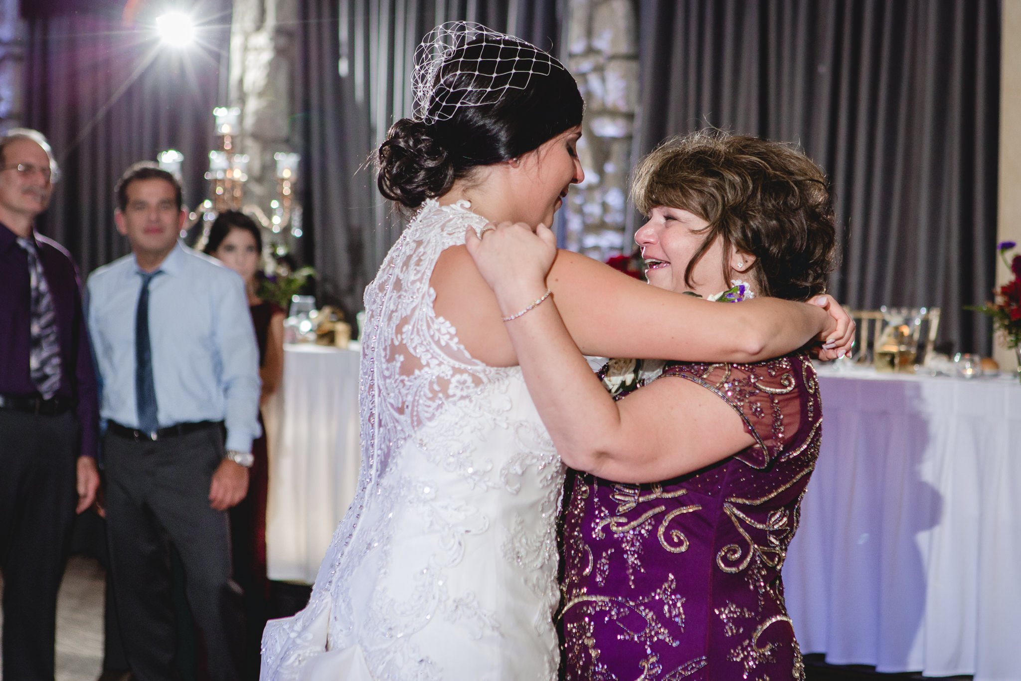 Mother of the bride dances with her daughter at the DoubleTree Pittsburgh Airport