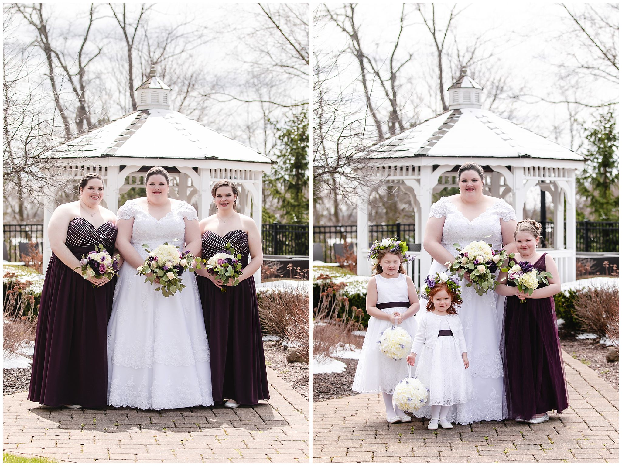 Bride with her sisters and flower girls at the DoubleTree University Boulevard
