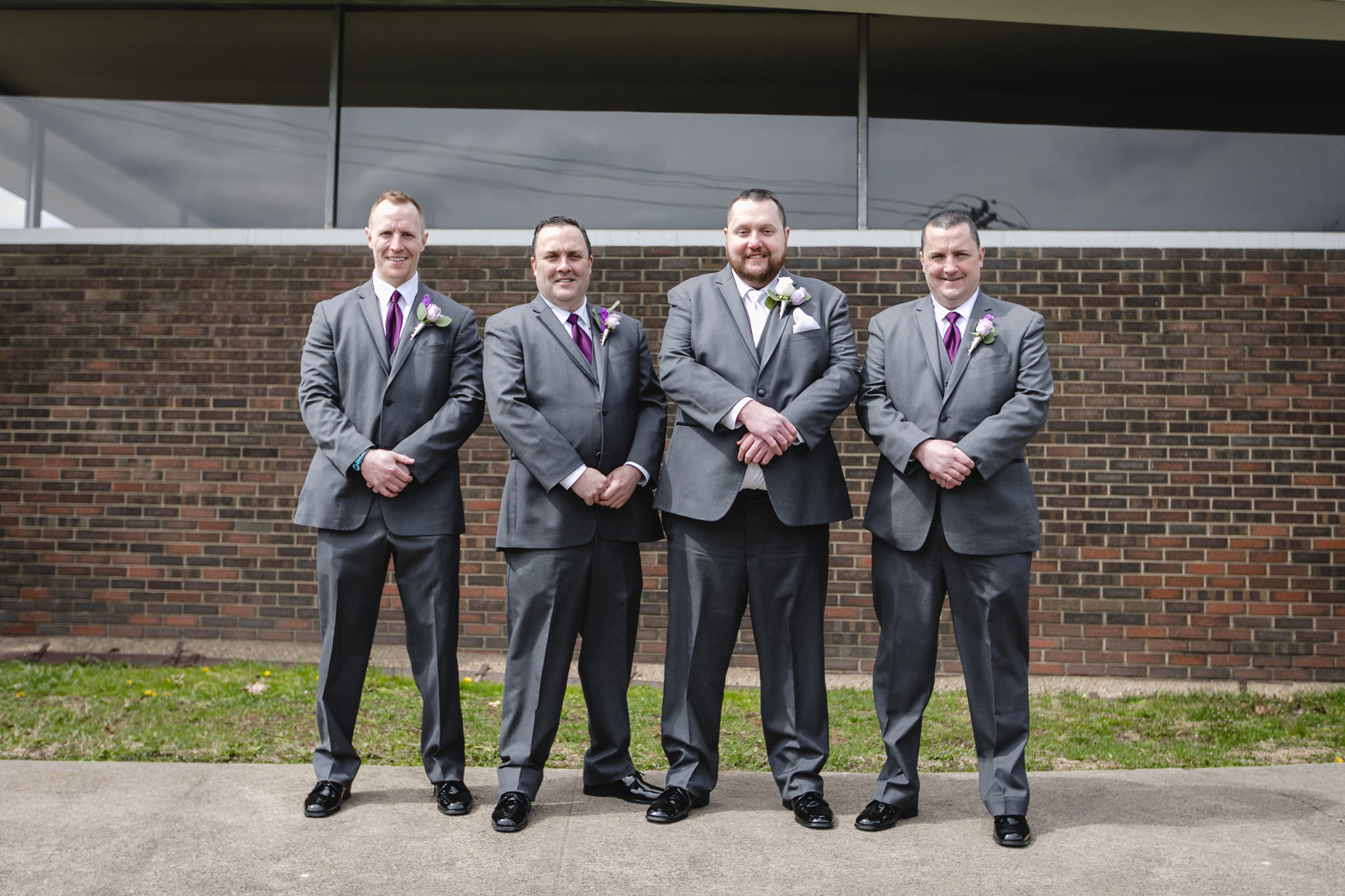 Groom with his brothers at Holy Trinity in Robinson Township