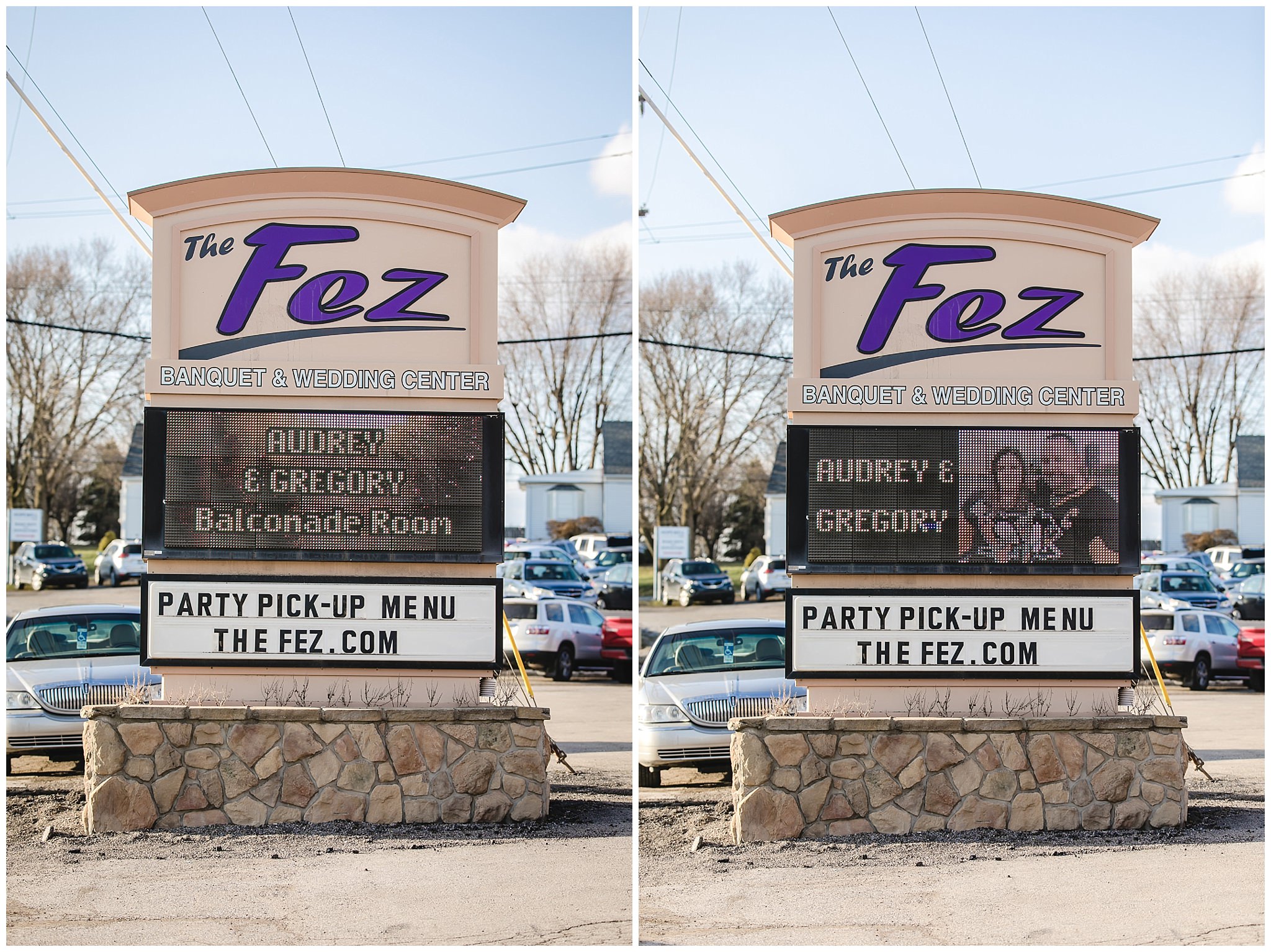 Custom marquis sign for a spring wedding at the Fez
