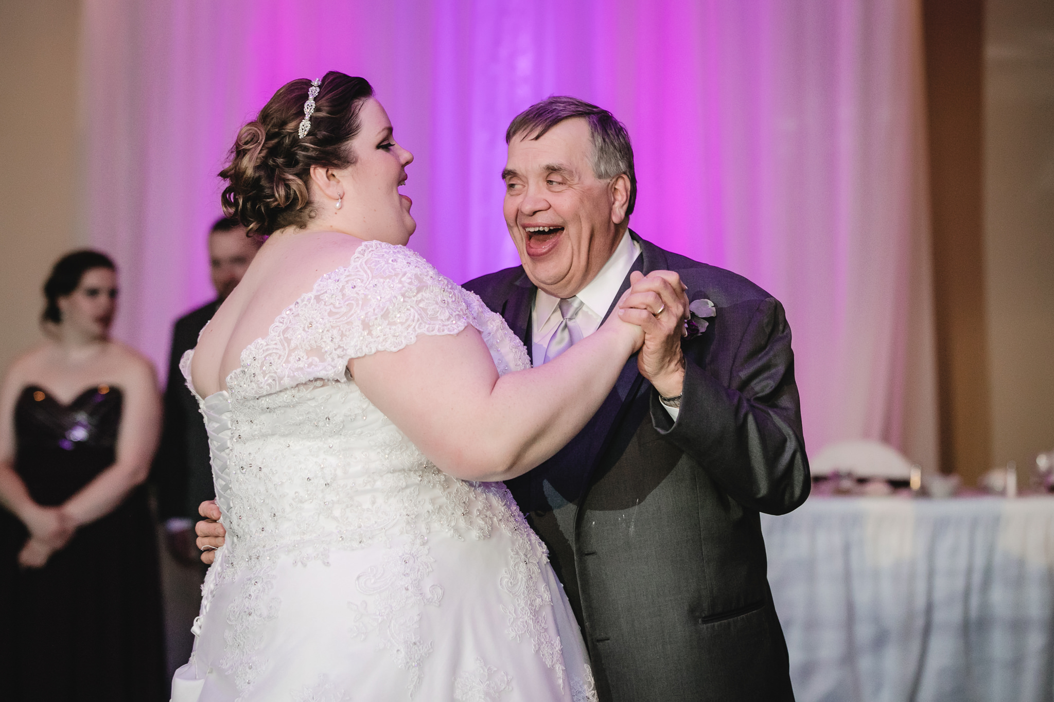 Father daughter dance at at wedding at the Fez