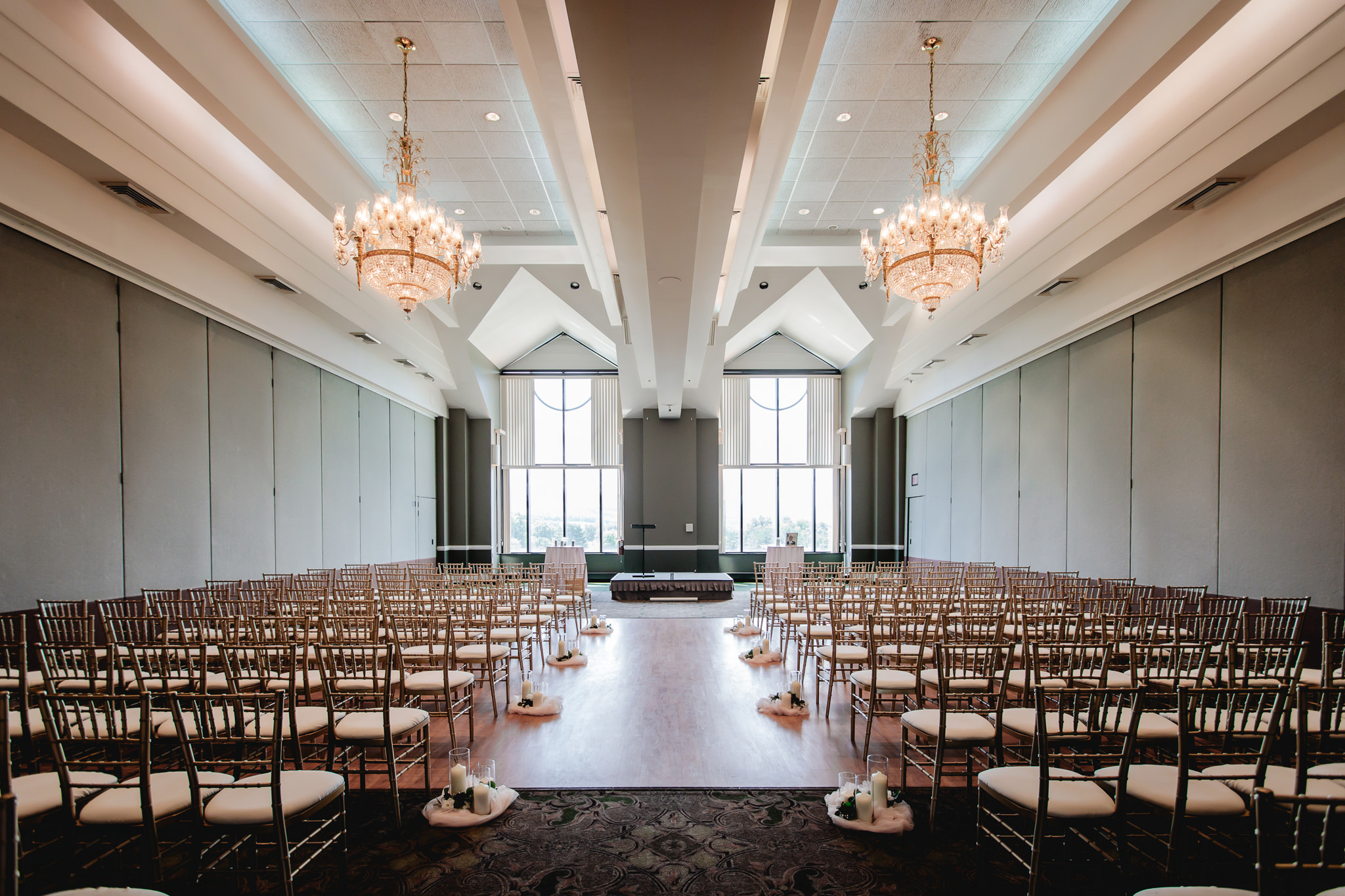 Wedding ceremony space at Chestnut Ridge Golf Resort