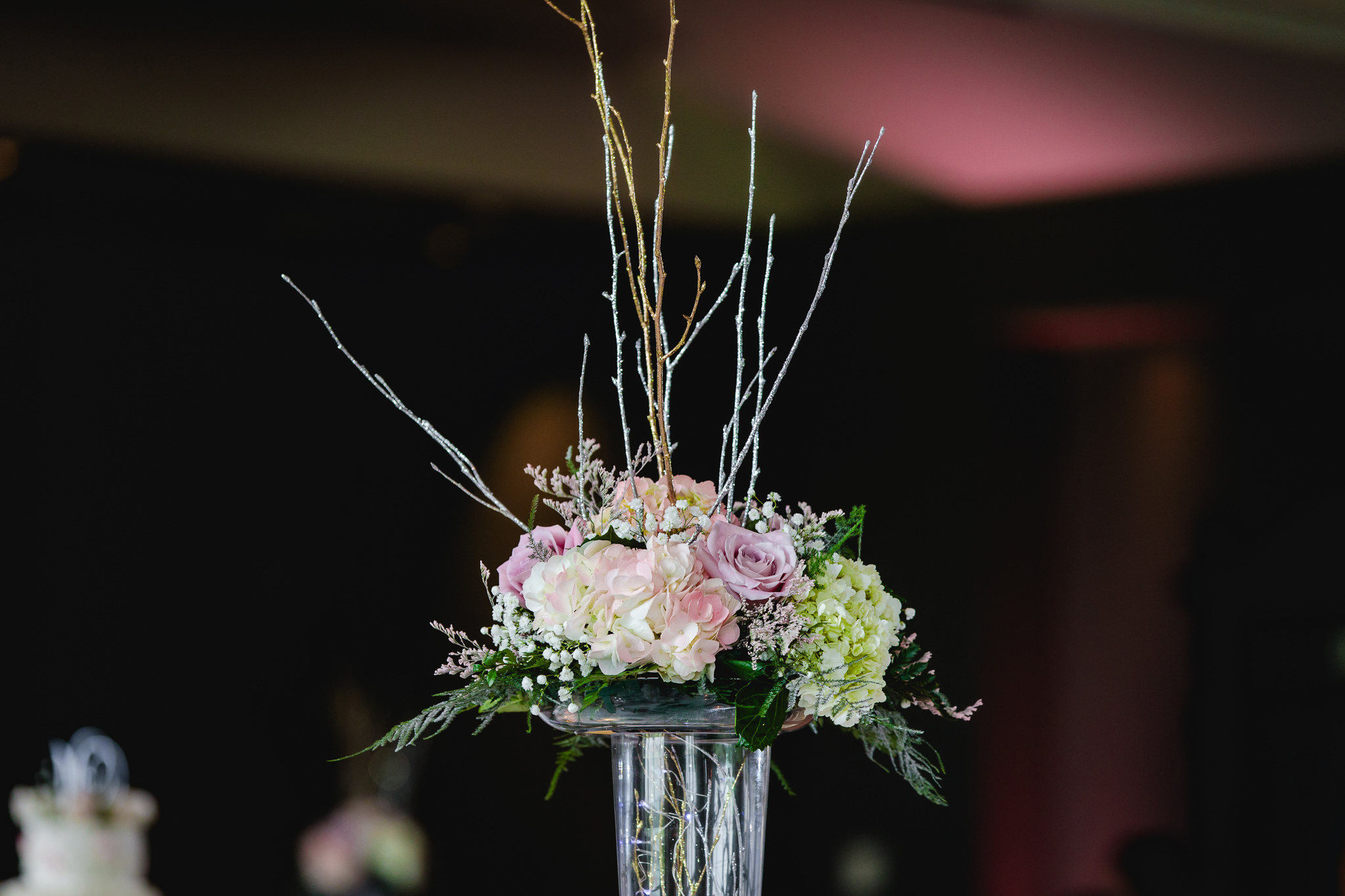 Floral centerpiece at Chestnut Ridge Golf Resort