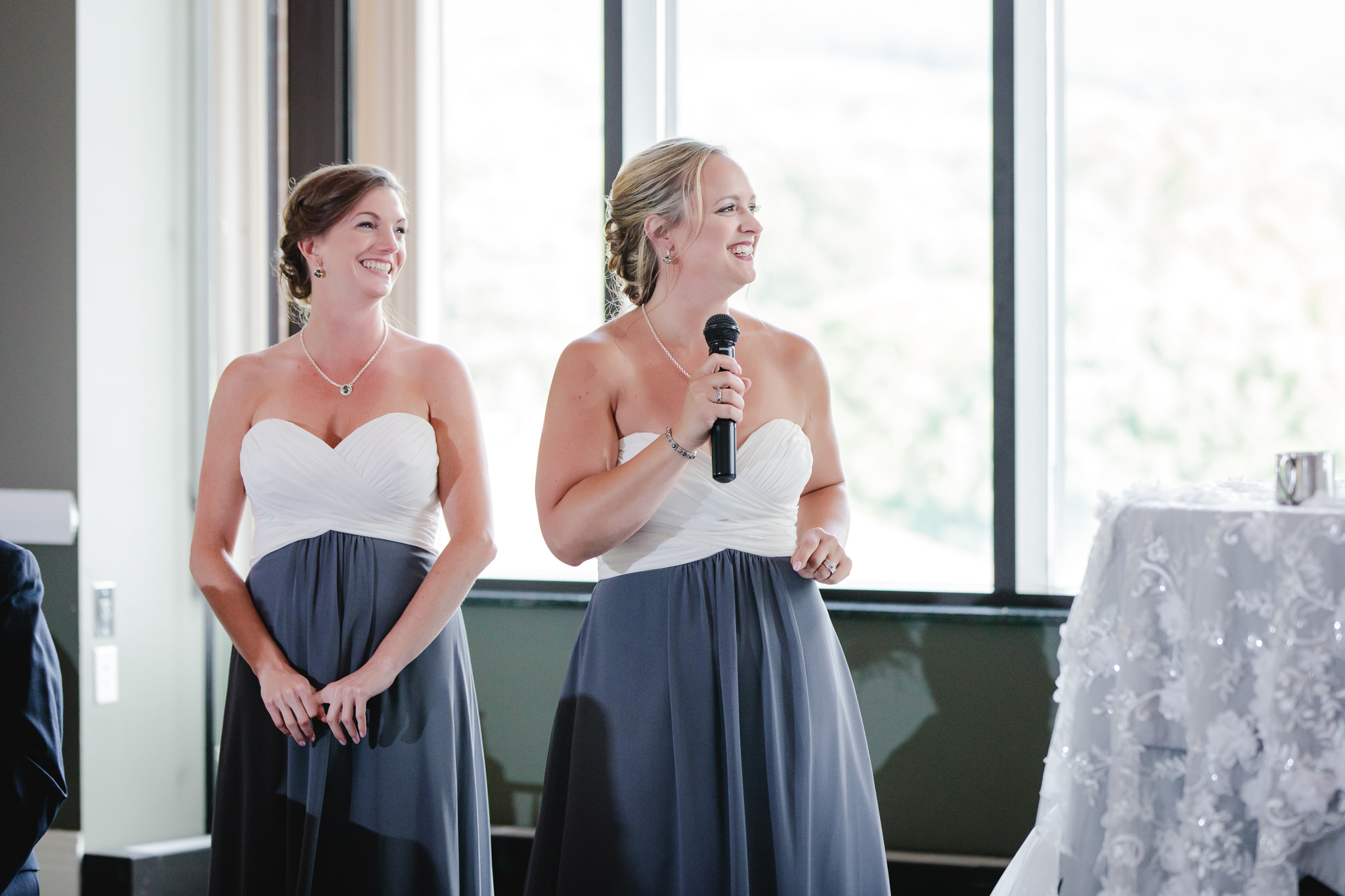 Maids of honor give a speech at Chestnut Ridge Golf Resort