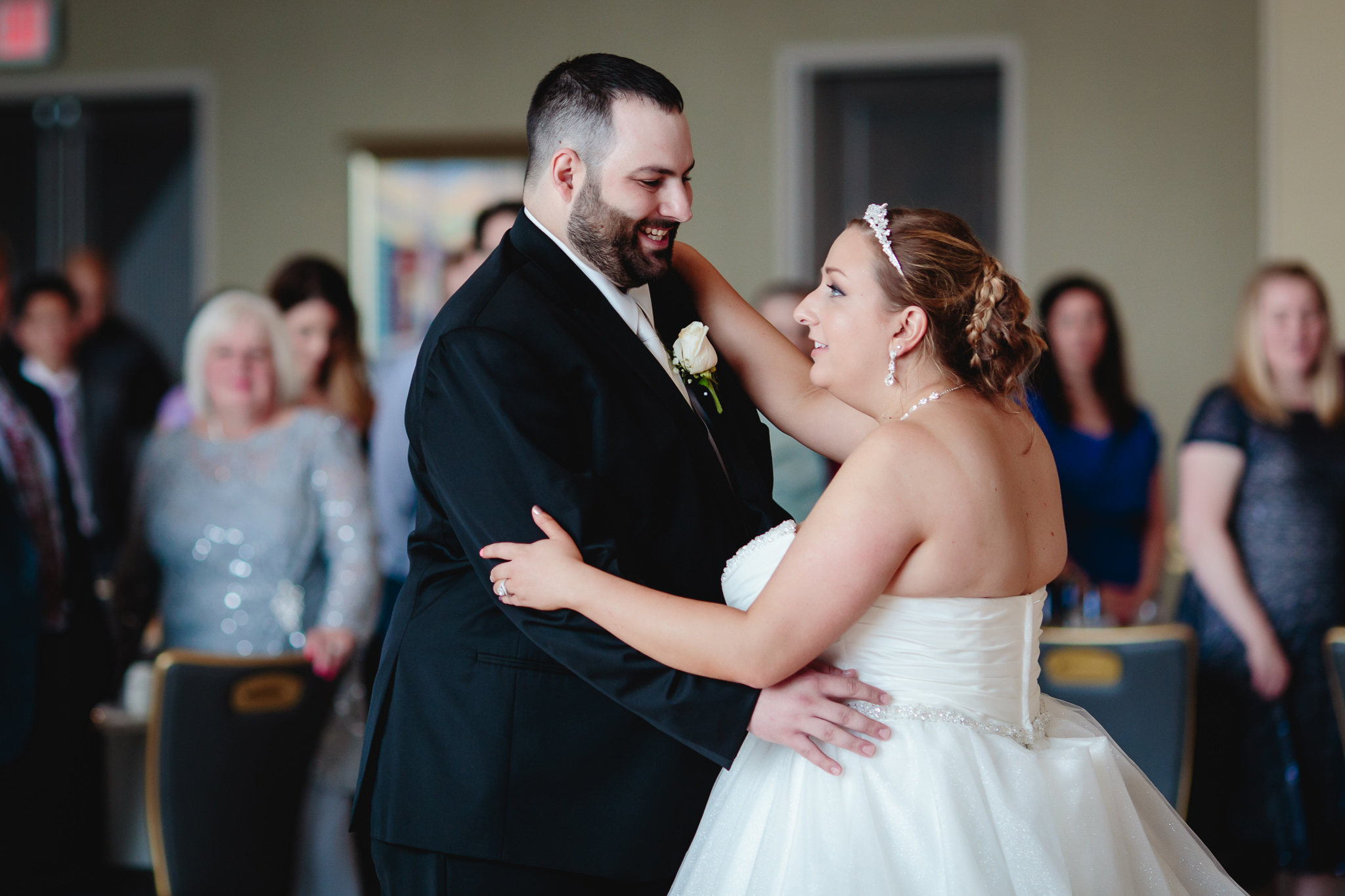 Newlyweds' first dance at their Duquesne University wedding