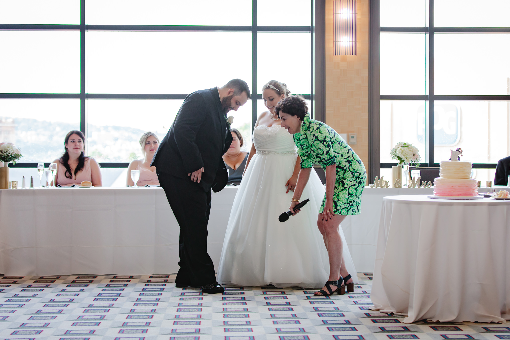 Groom breaks the glass at his Duquesne University wedding
