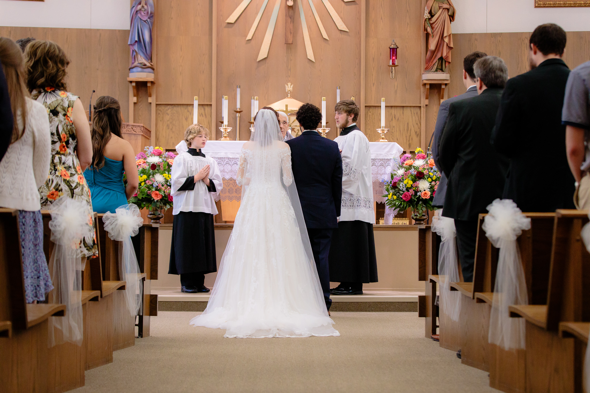 Wedding ceremony at Saint Monica Parish