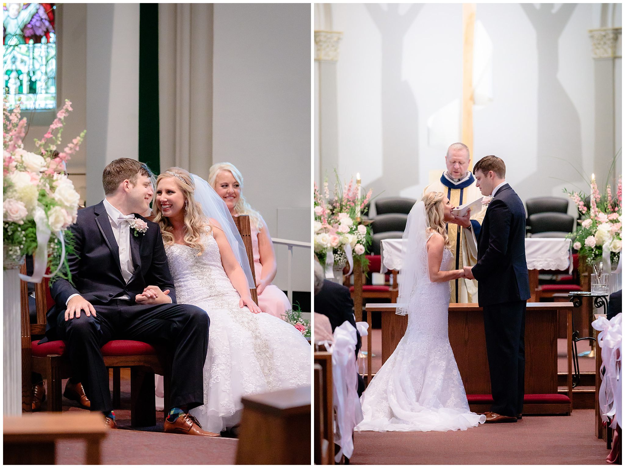 Wedding ceremony at Duquesne University Chapel of the Holy Spirit