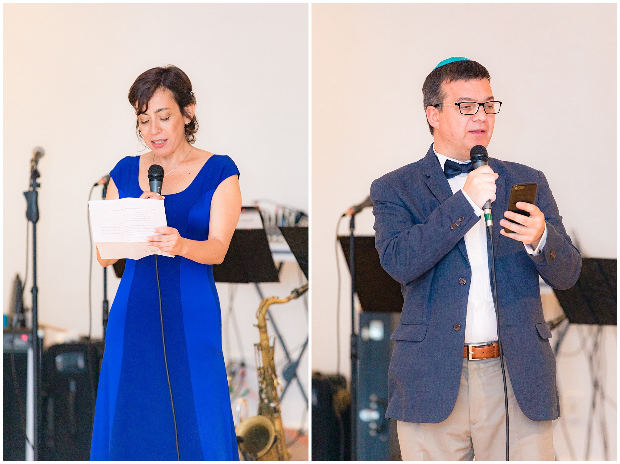 Parents of the groom give speeches at a Phipps Conservatory wedding