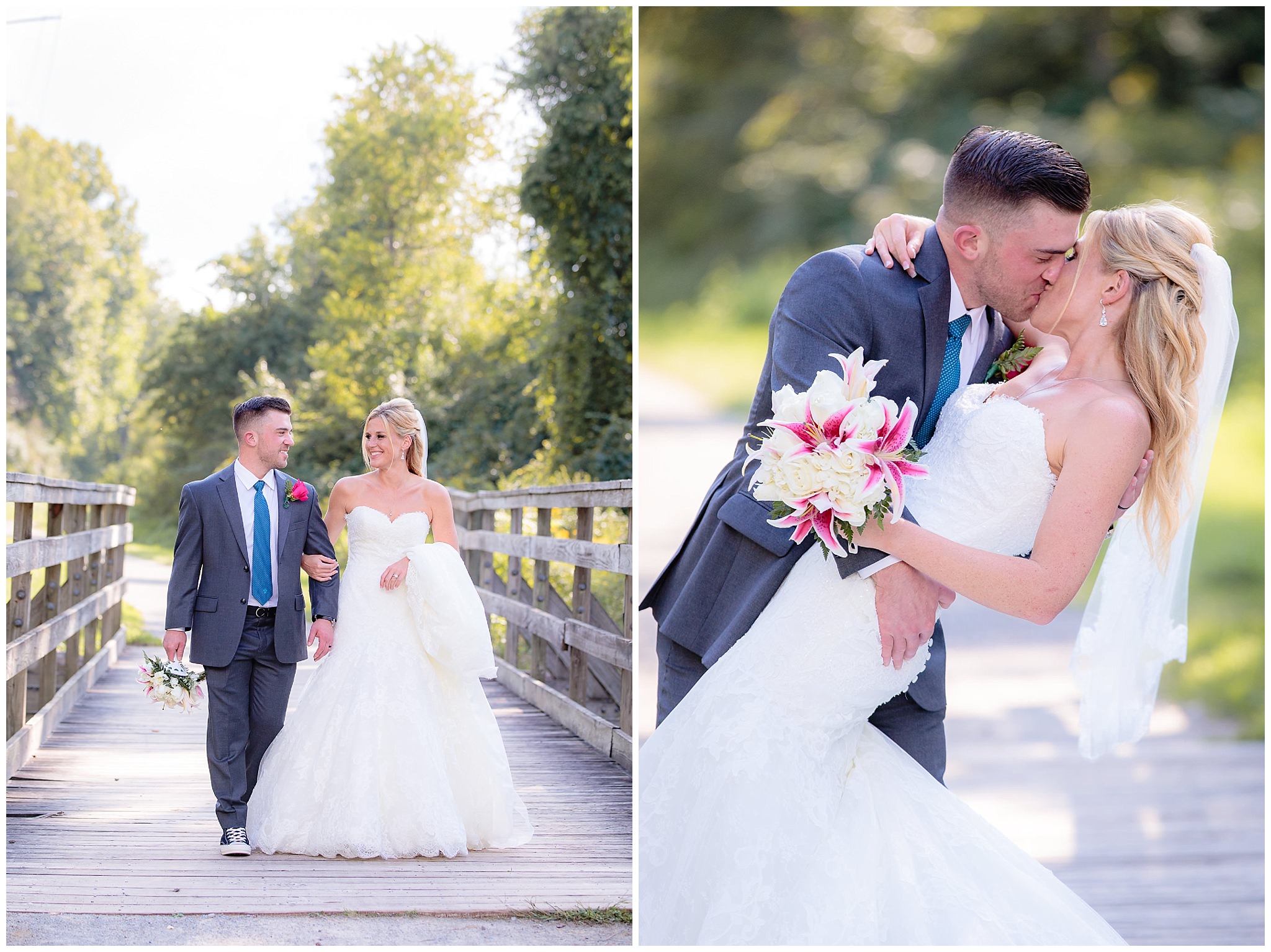 Bride & groom portraits in Robinson Township before a Pittsburgh Airport Marriott wedding