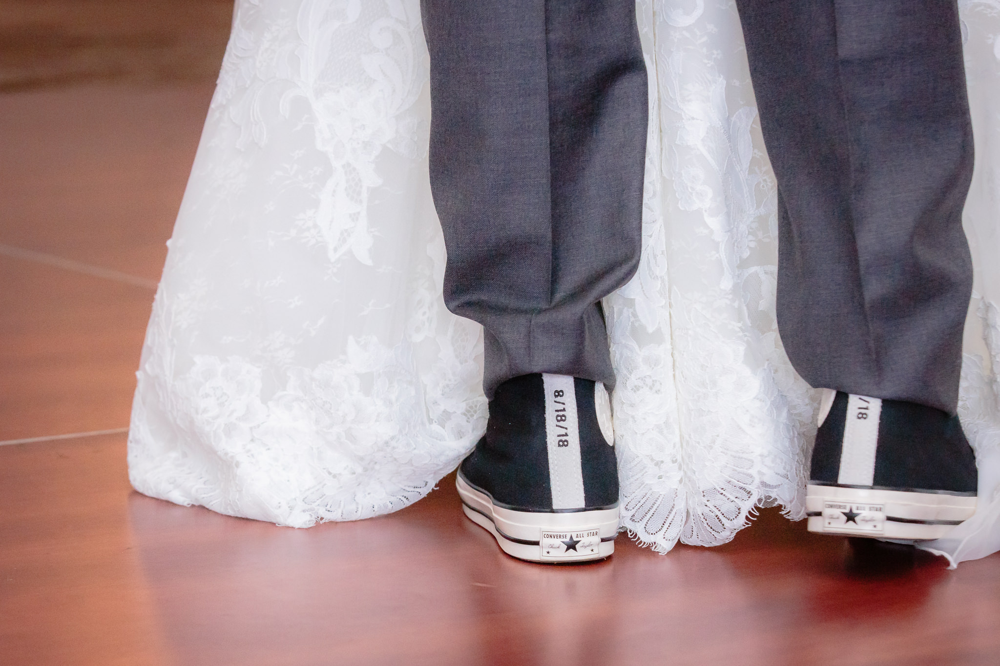 Groom's custom Converse All Stars during his first dance at the Pittsburgh Airport Marriott