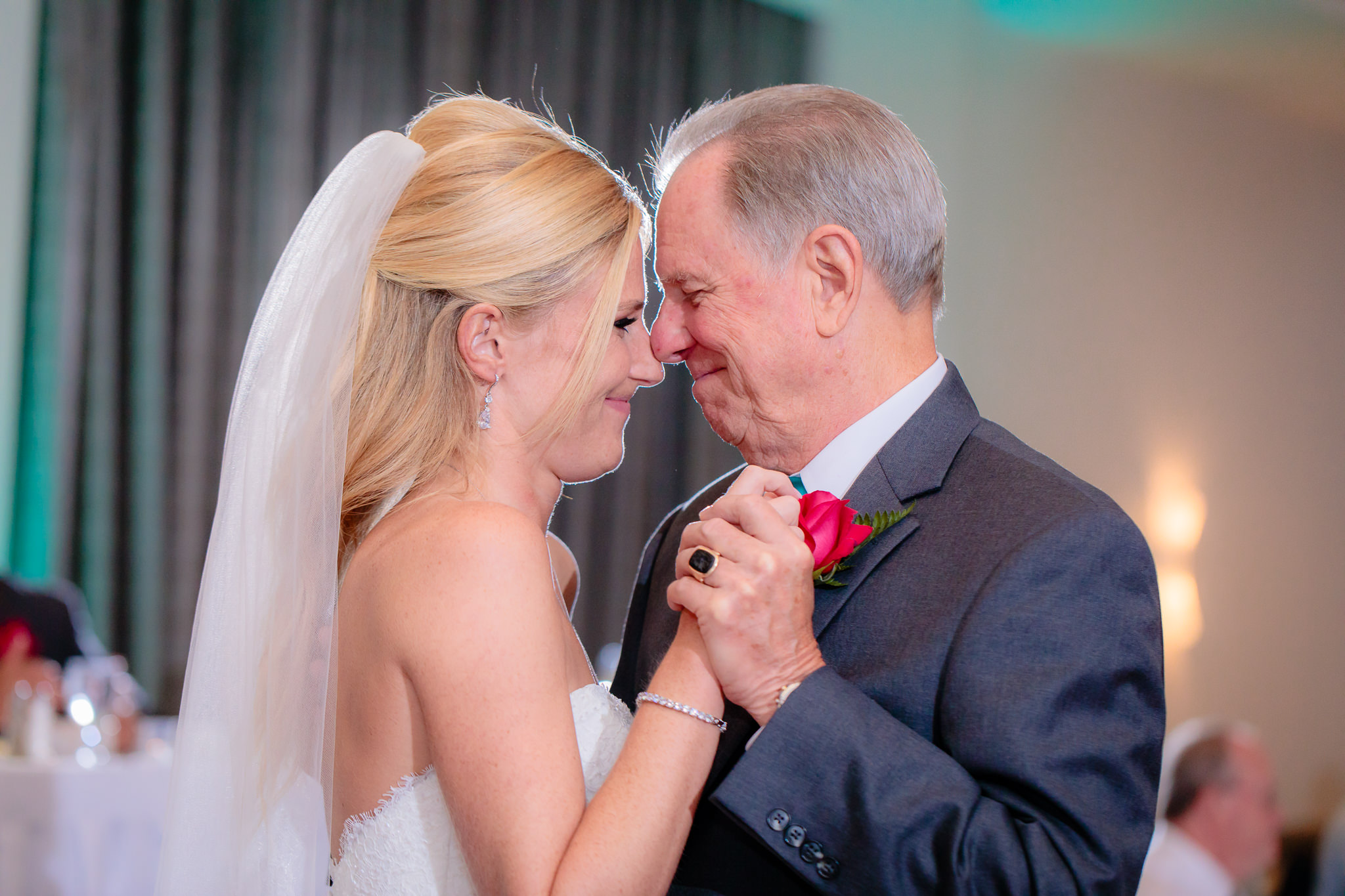 Father-daughter dance at a Pittsburgh Airport Marriott wedding reception