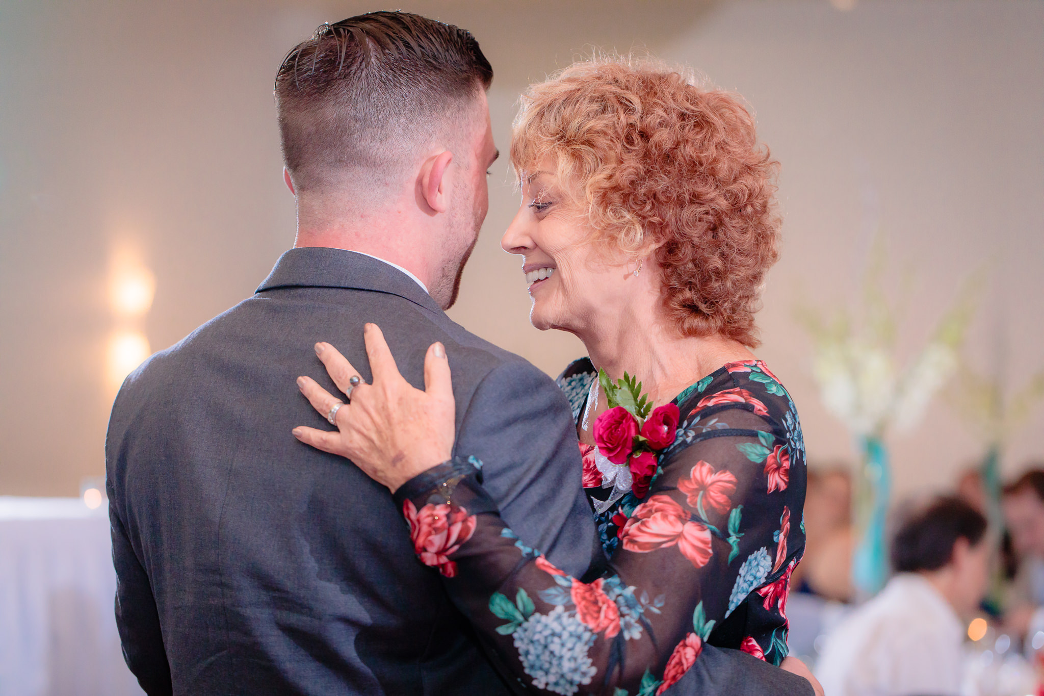 Groom dances with his grandmother at the Pittsburgh Airport Marriott