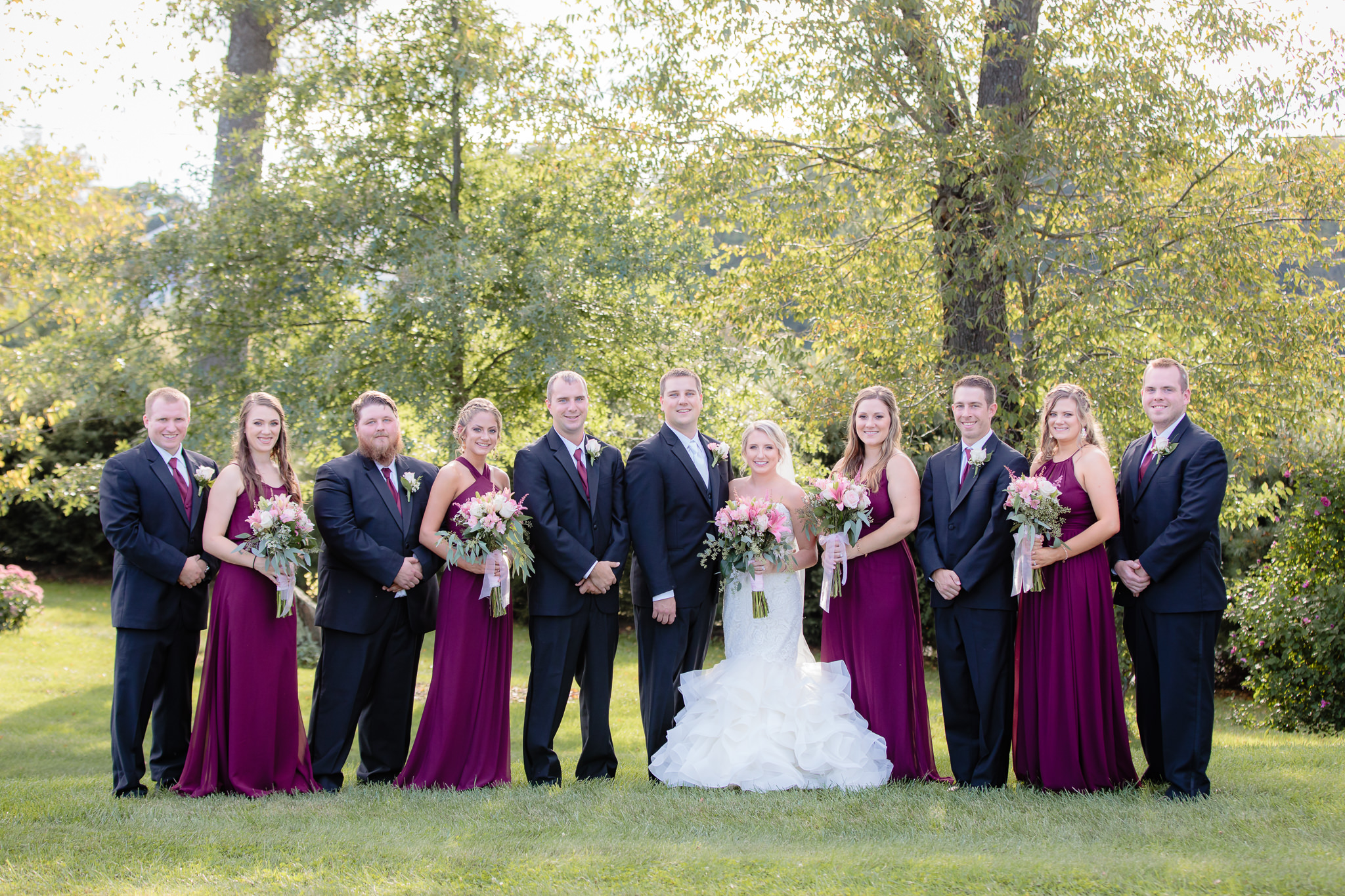 Bridal party at Greystone Fields in Gibsonia