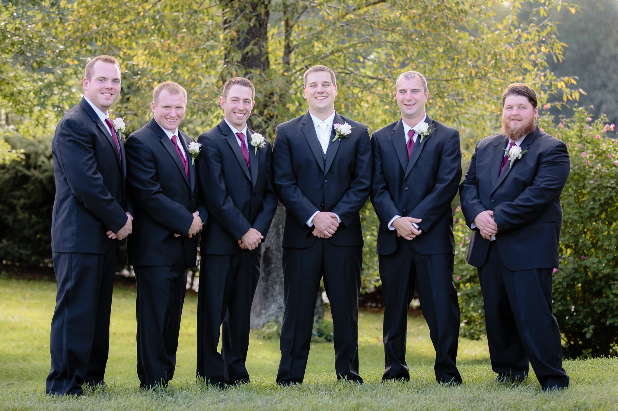 Groom & groomsmen at a Greystone Fields wedding