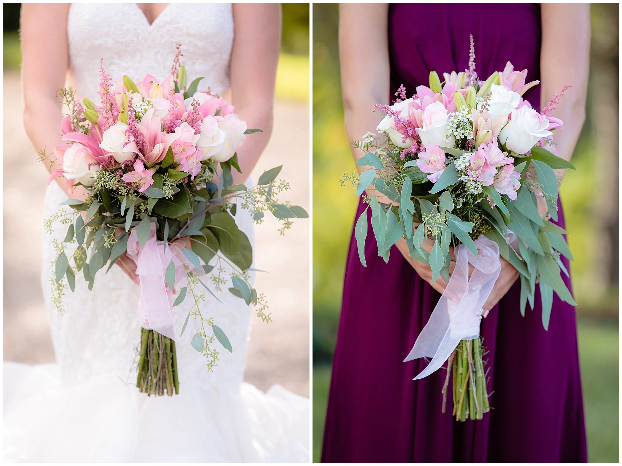 Wedding bouquets by Weischedel Florist for a Greystone Fields wedding in September