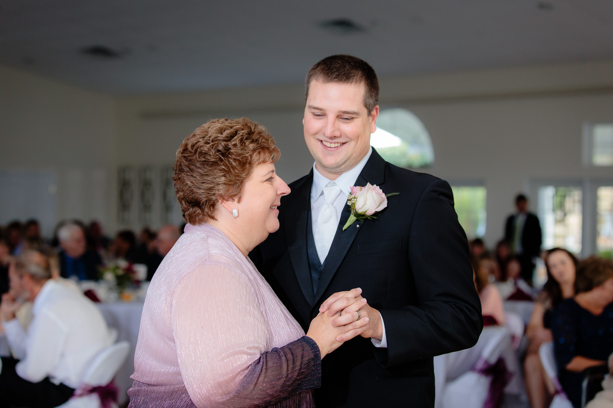 Mother son dance at a Greystone Fields wedding