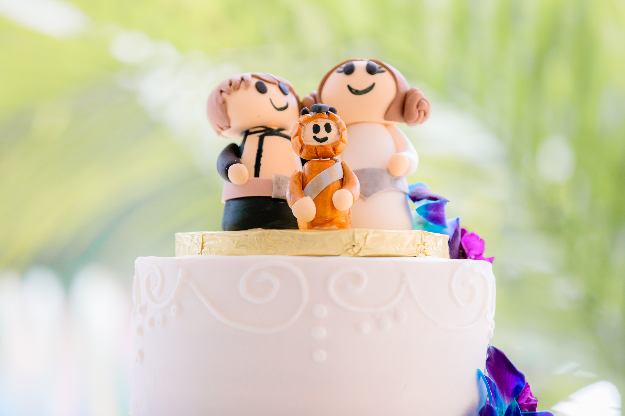 Star Wars cake topper at a National Aviary wedding reception