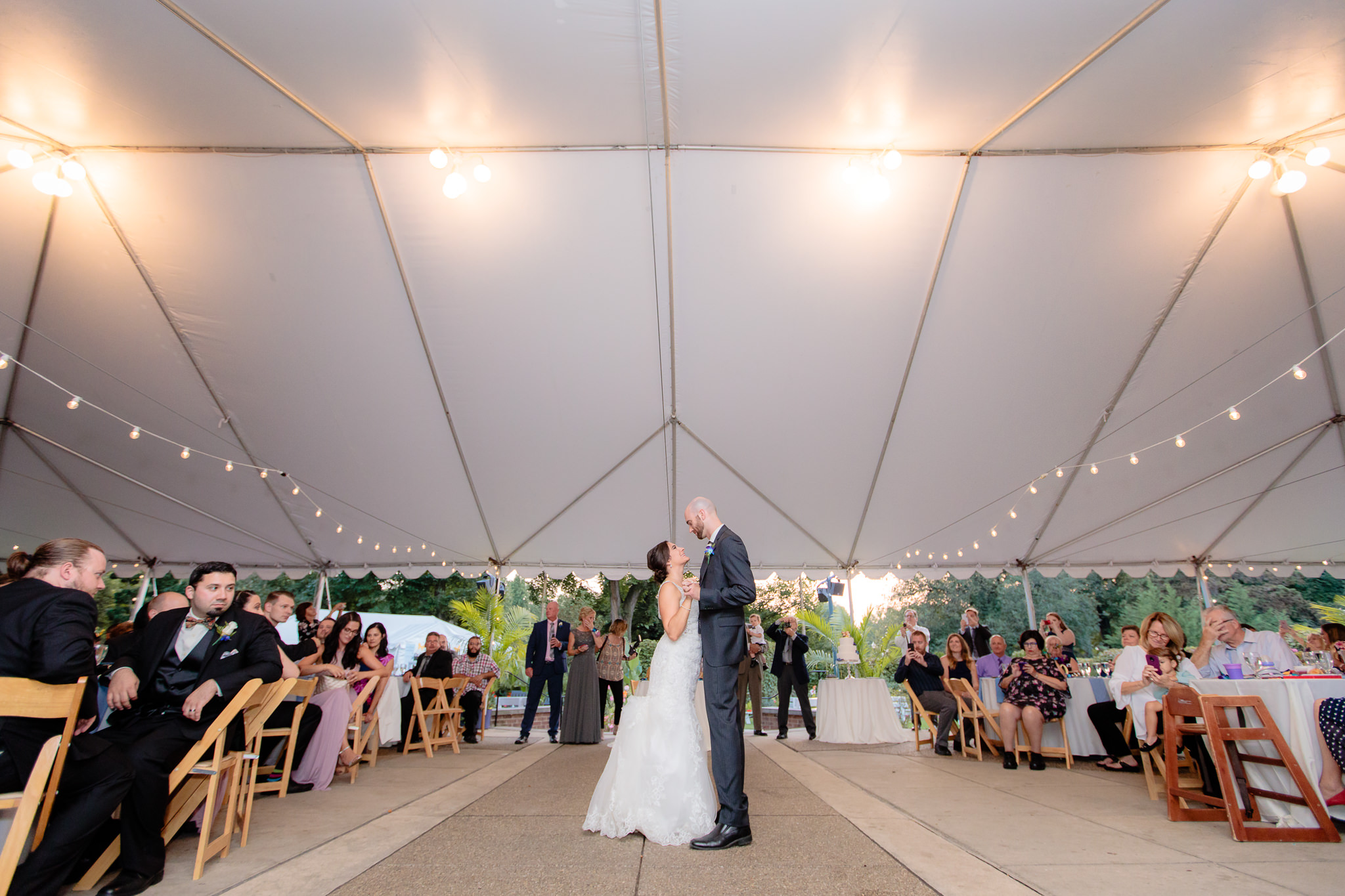 Newlyweds' first dance at the National Aviary