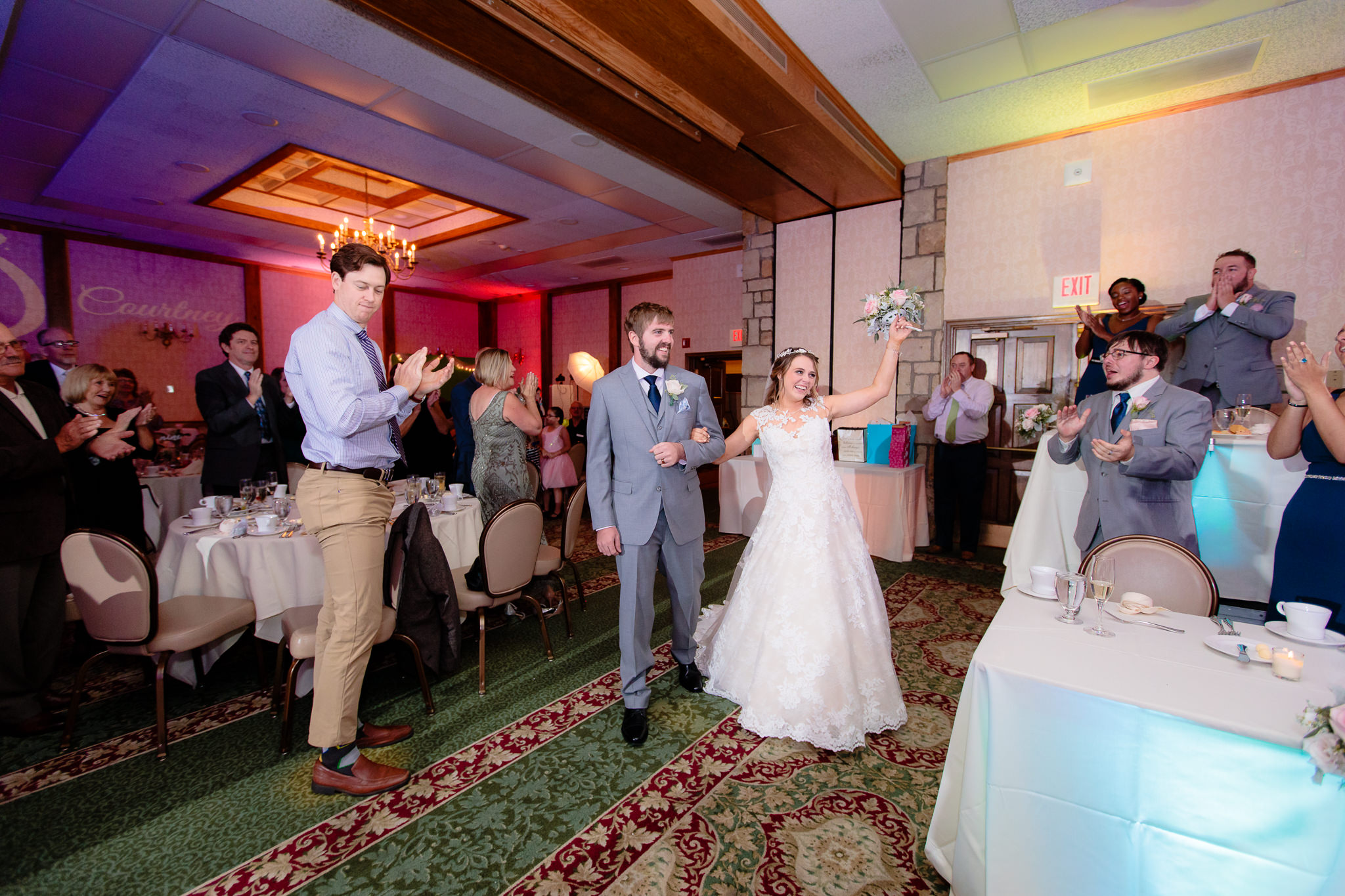 Newlyweds enter their reception at Oglebay