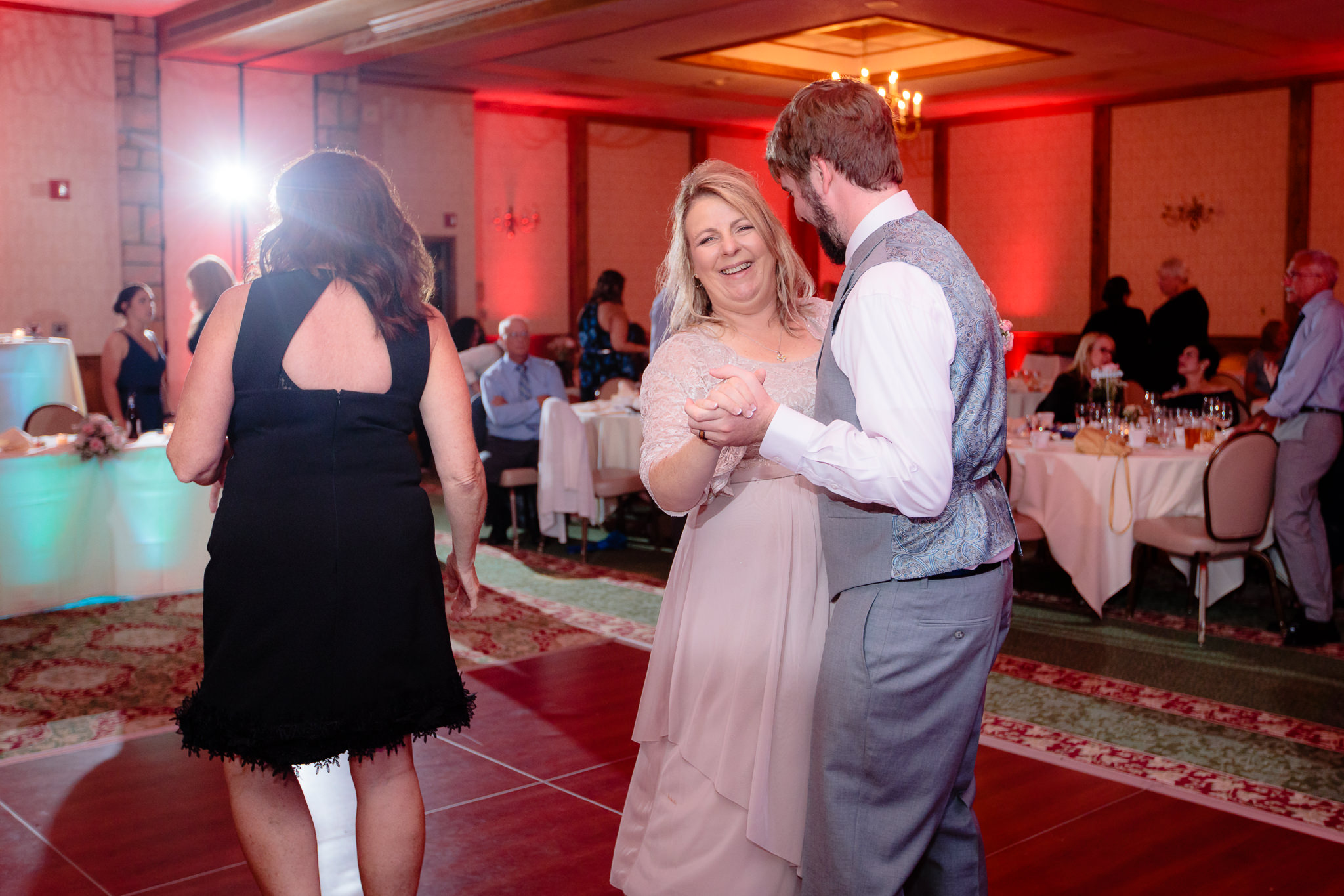 Groom dances with his mother-in-law at an Oglebay wedding