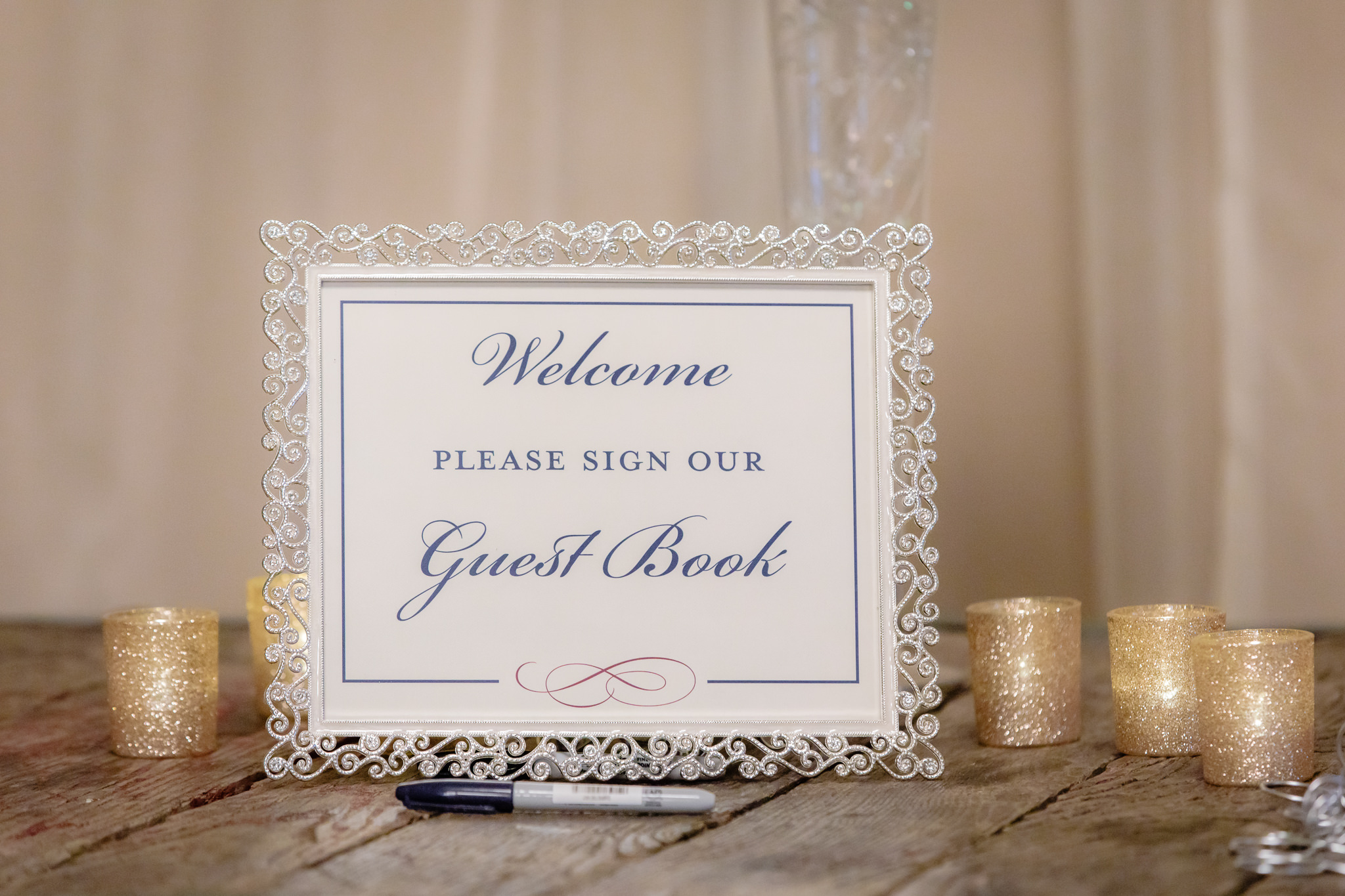 Guest book sign-in at a reception at The Pennsylvanian